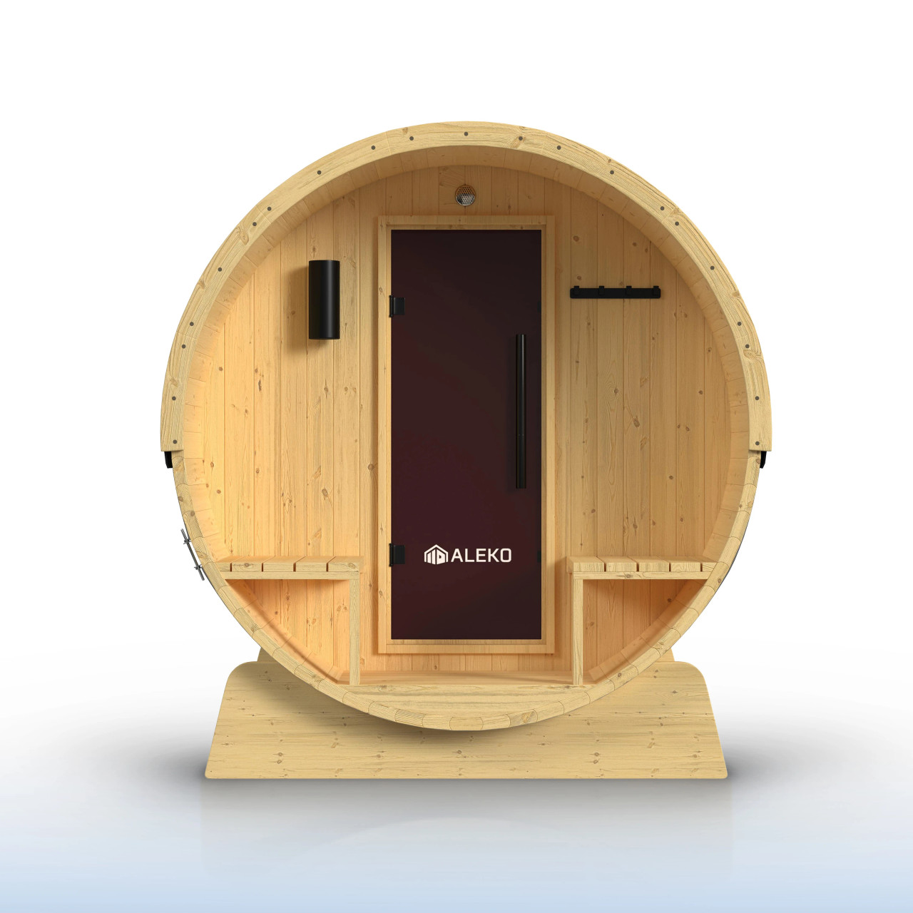Outdoor and Indoor White Finland Pine Wet Dry Barrel Sauna - 2-4
