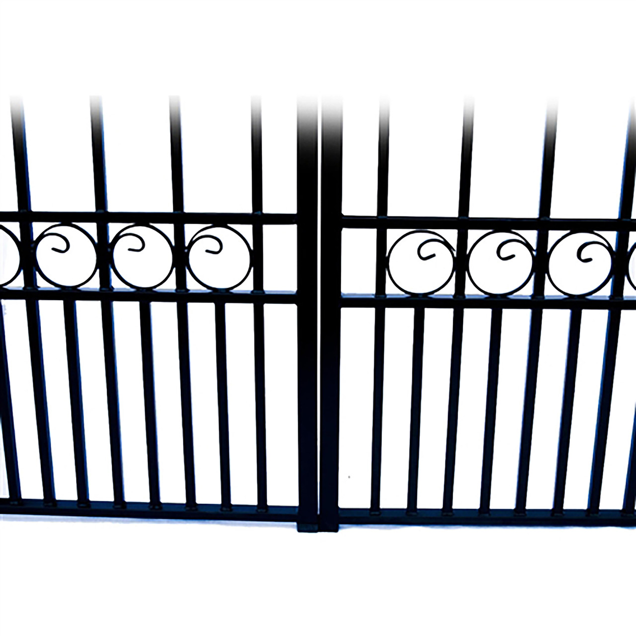 Nuth'N Nyce – Out The Gate Steel Dual Swing Driveway Gate - MANHATTAN Style - 14 ft