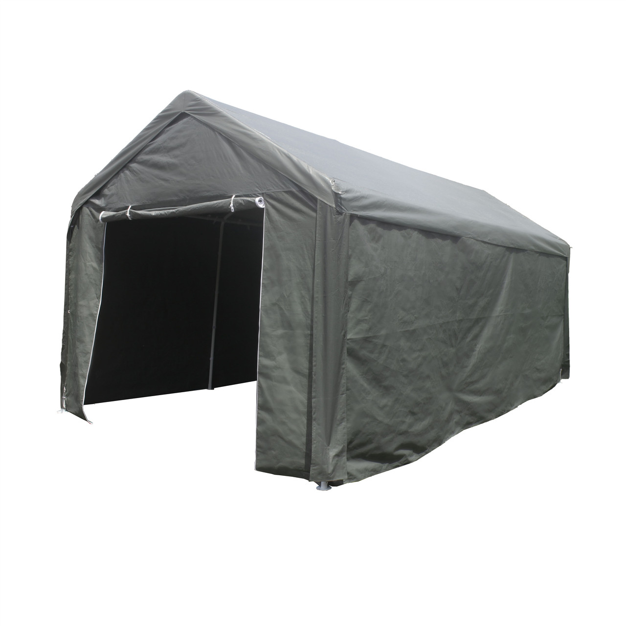 Outdoor Canopy Carport Tent 10 X 20 FT Beige Gray