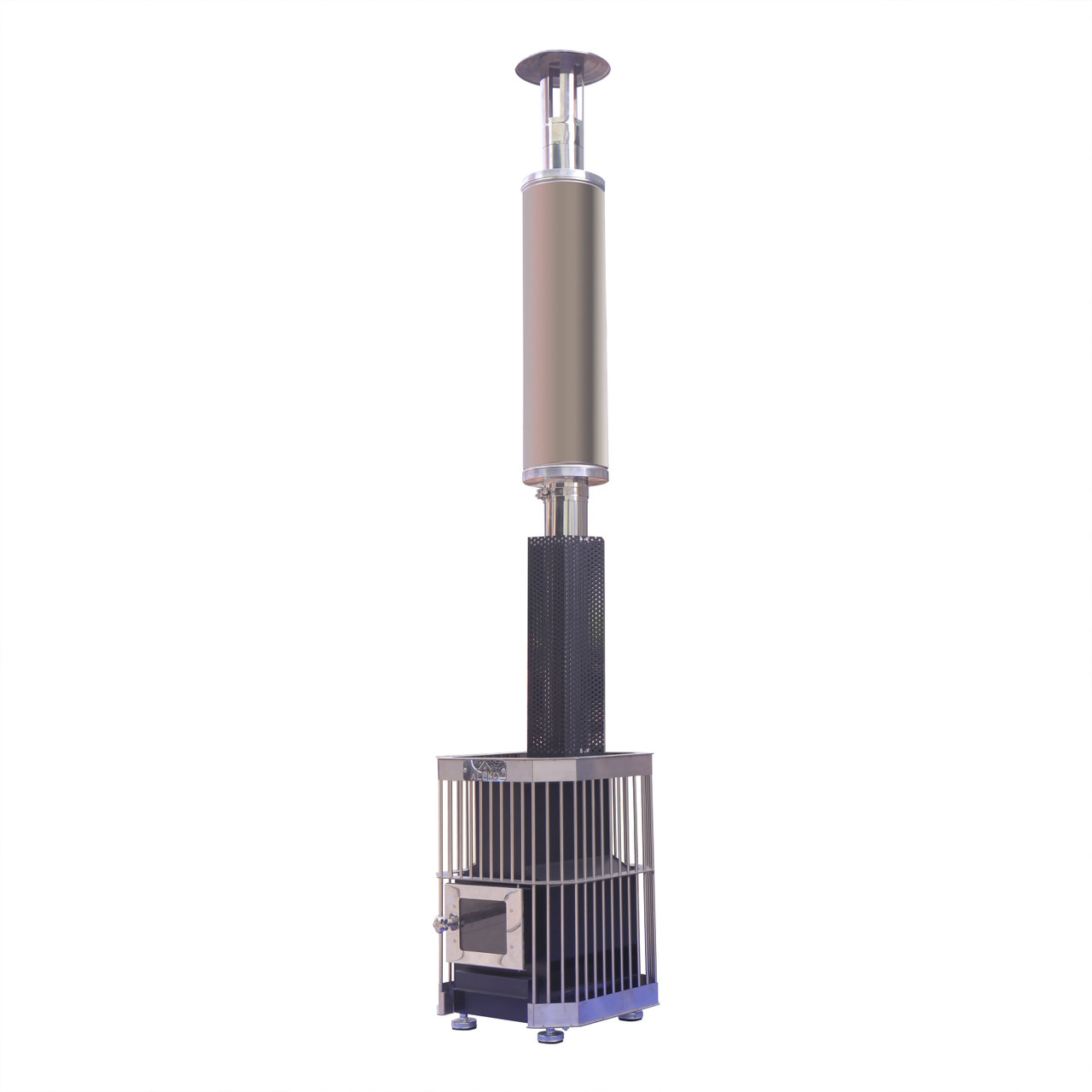 Wood Burning Sauna Heater and Chimney Kit with Large Stone