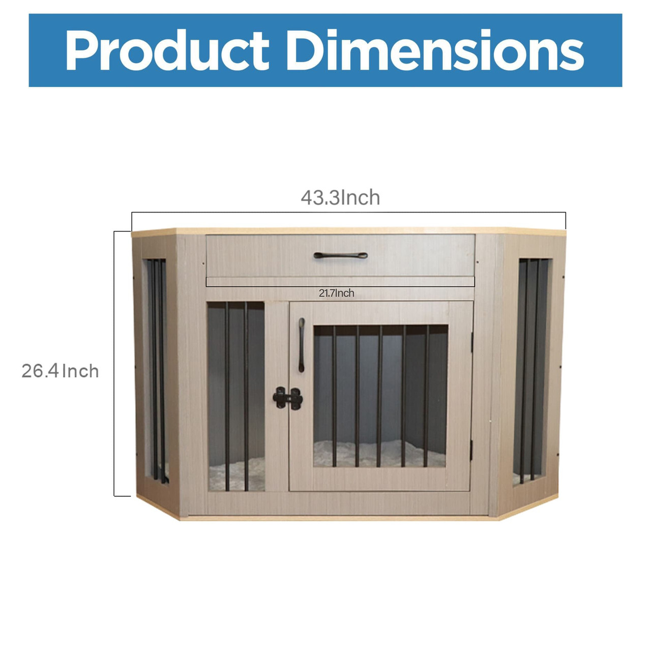 Dog Furniture Crate with Drawer – 30 ALEKO