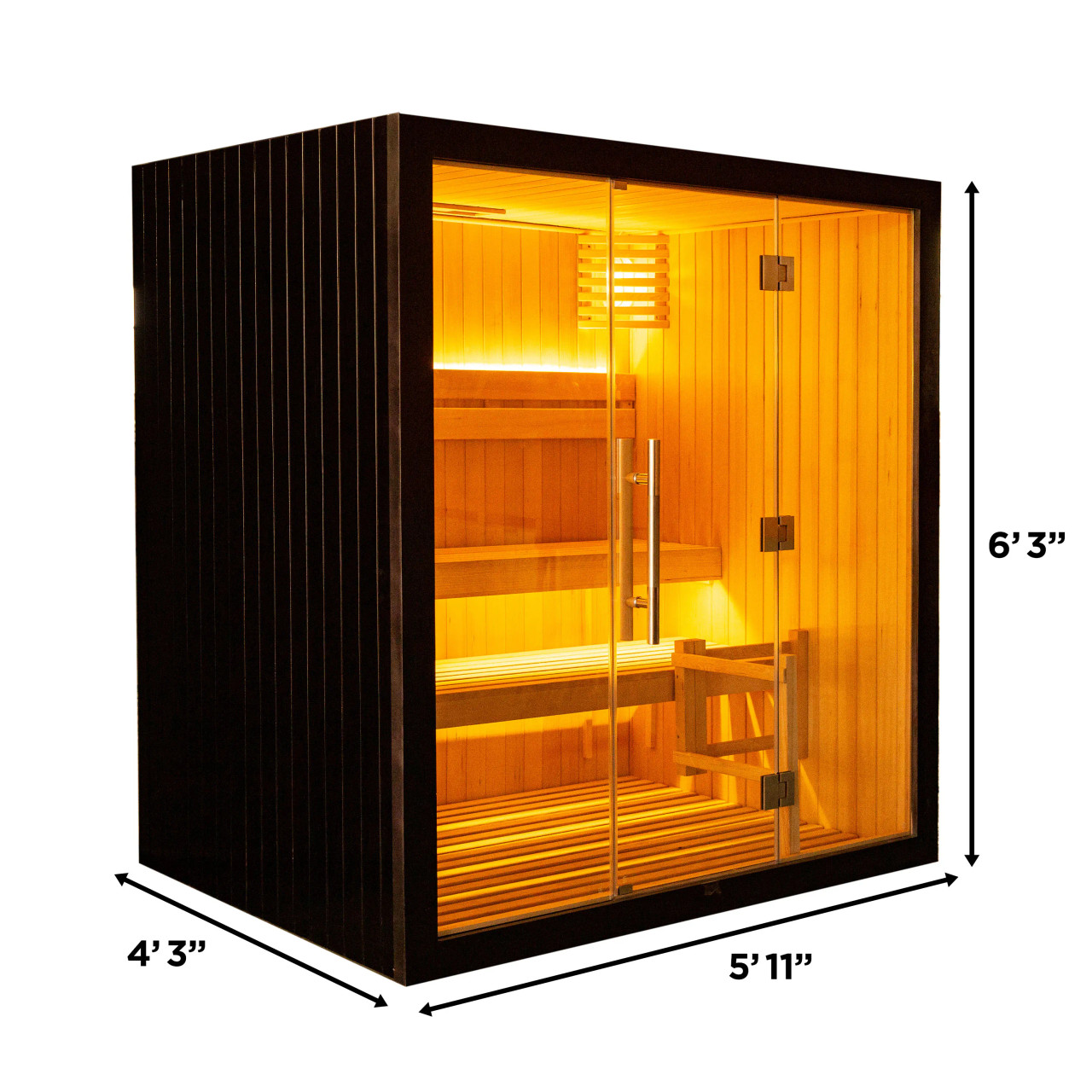 Canadian Hemlock Traditional Indoor Sauna – 4 Person | ALEKO