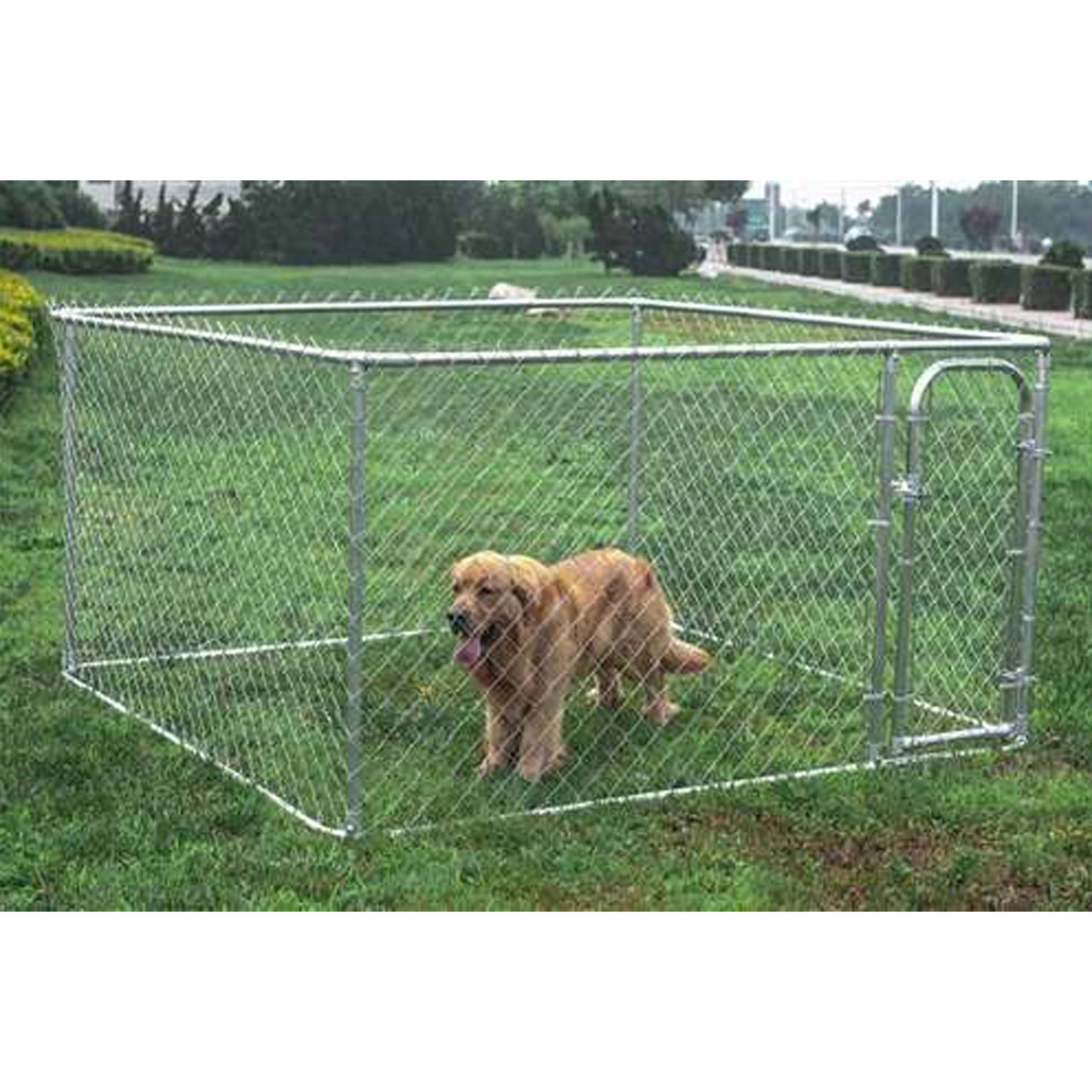 ALEKO DK7X7X4RF Dog Kennel x x Feet DIY Chain Link Box