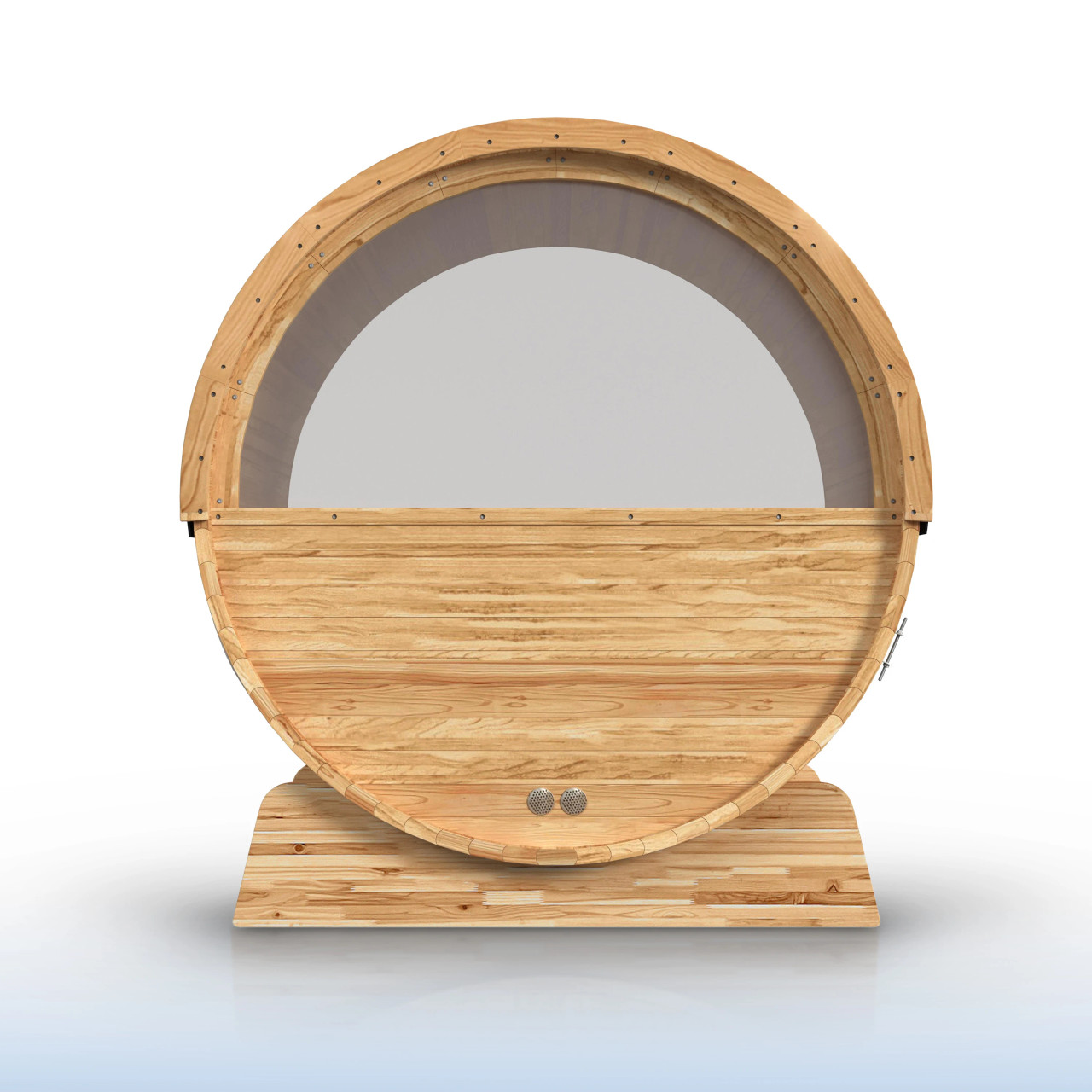Red Cedar Barrel Sauna with Panoramic Window - 8 kW UL Certified