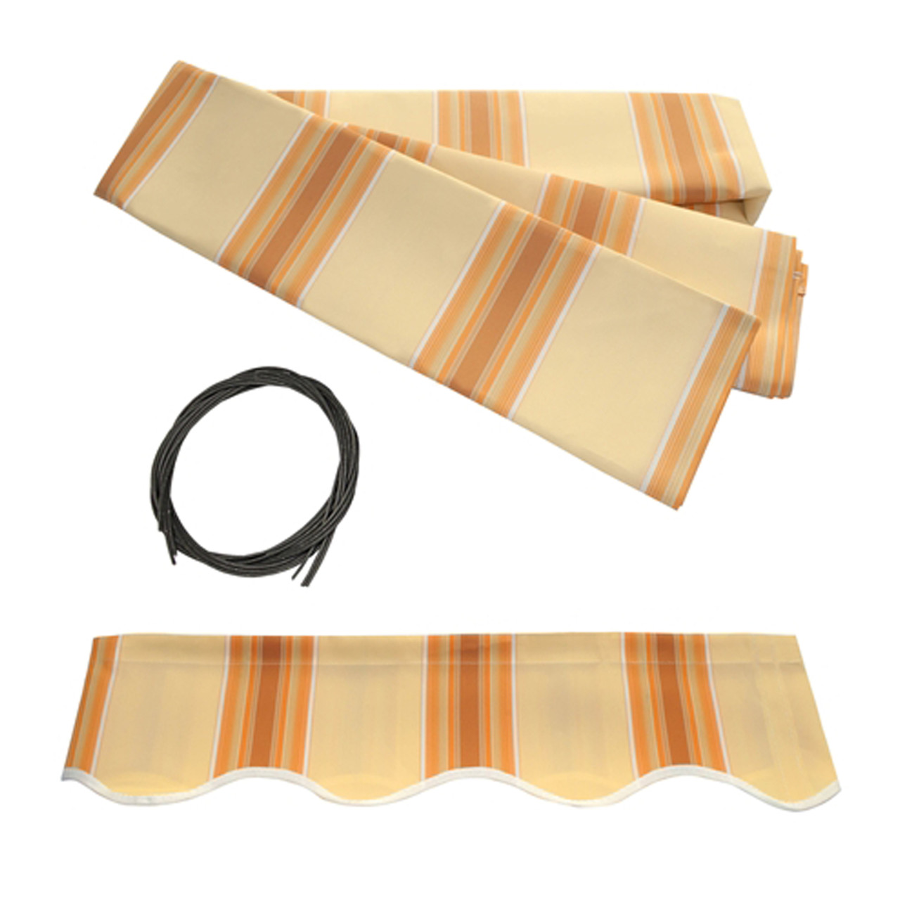 Retractable Awning Fabric Replacement – 8x6.5 ft. – Multistripe Yellow