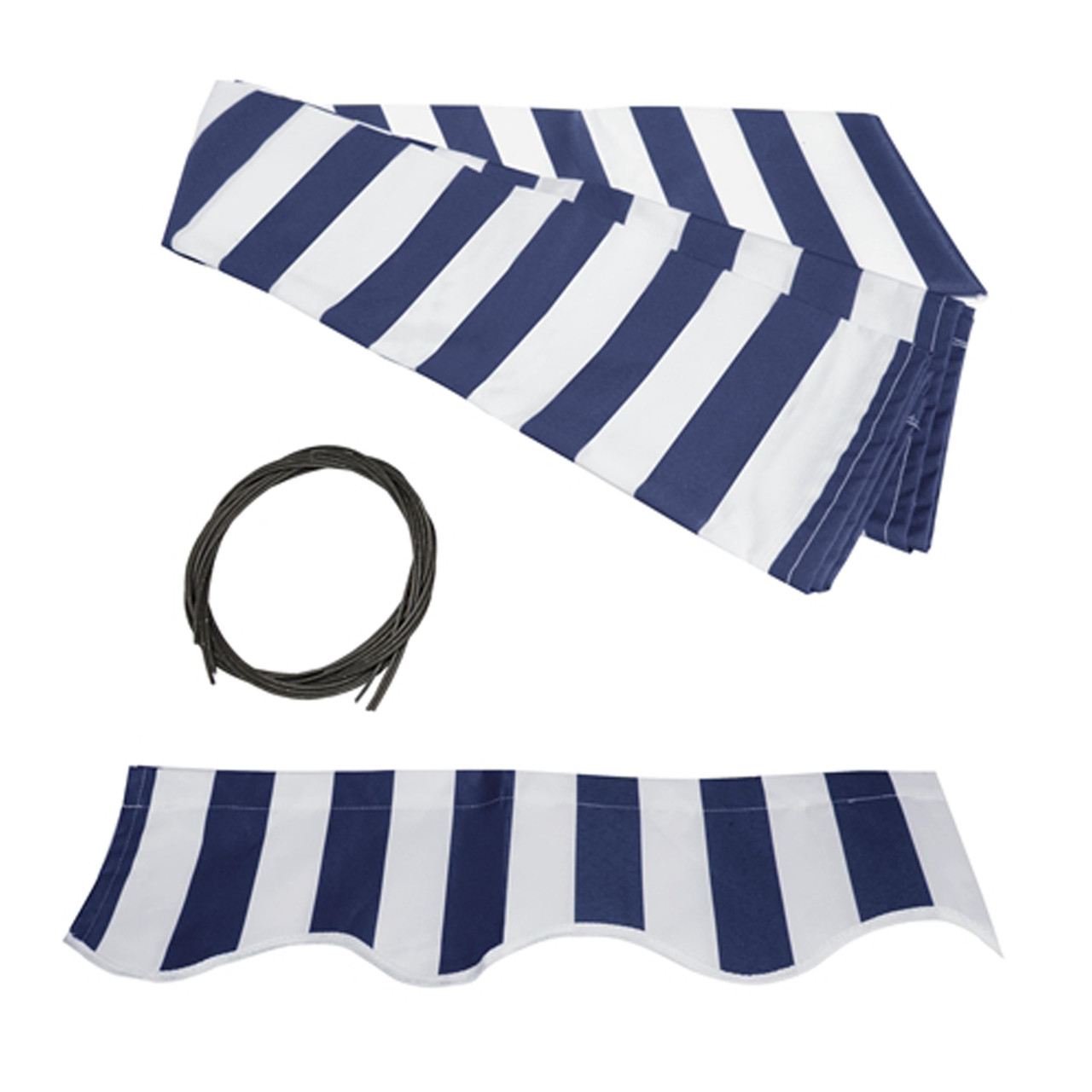 Retractable Awning Fabric Replacement – 6.5x5 ft. – Blue & White Stripes