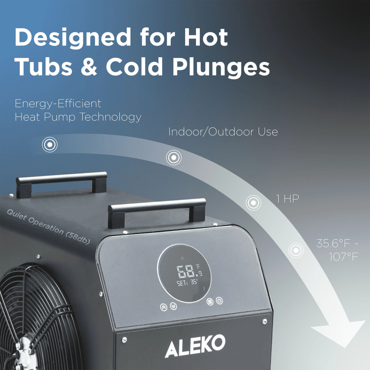 1 HP Cold Plunge Dual Chiller and Heater | ALEKO