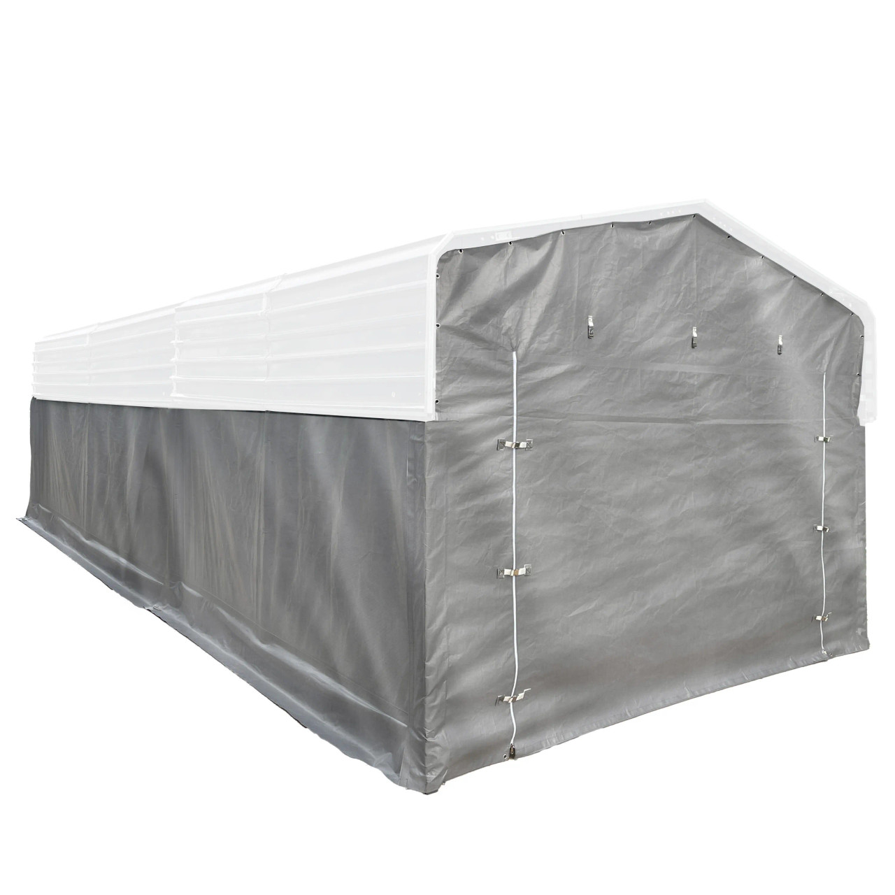 Fabric Enclosure Kit for ALEKO 12x30' Black Metal Carport | ALEKO