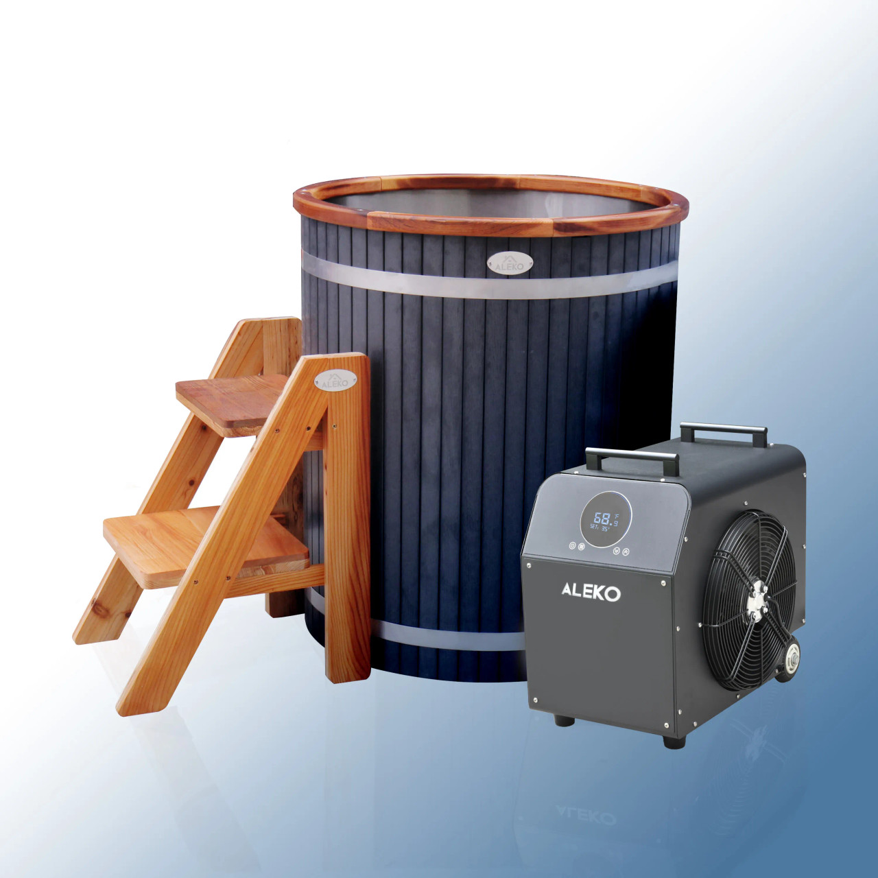 Vertical Cold Plunge and 1 HP Chiller & Heater Kit | ALEKO