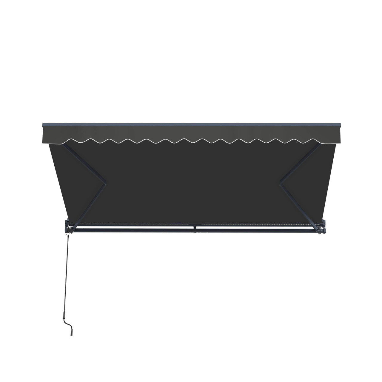 Moroccan Semi-Cassette Motorized Patio Awning - Onyx Black