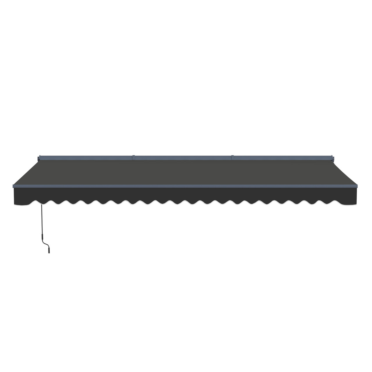 ◆タチカワ◆アルミブラインド◆W1700×H860◆O-2508BL3◆ Moroccan Semi-Cassette Motorized Patio Awning - Onyx Black