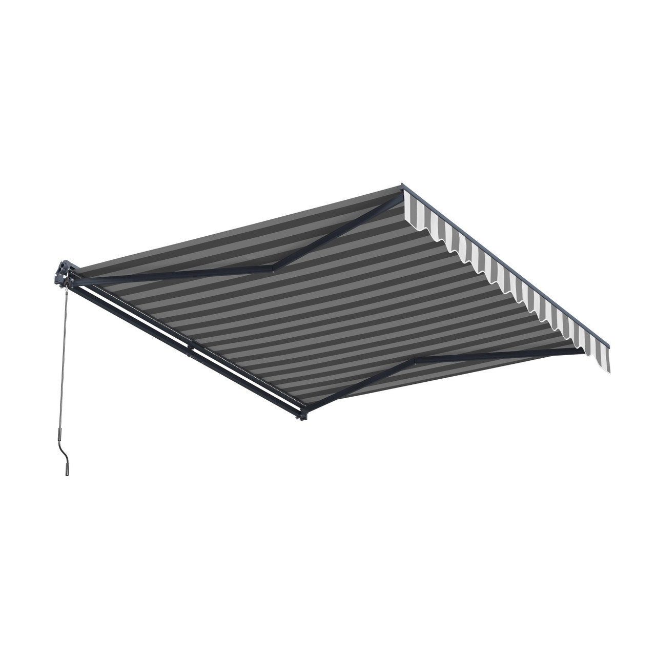 Moroccan Semi-Cassette Motorized Patio Awning - Seagull Gray