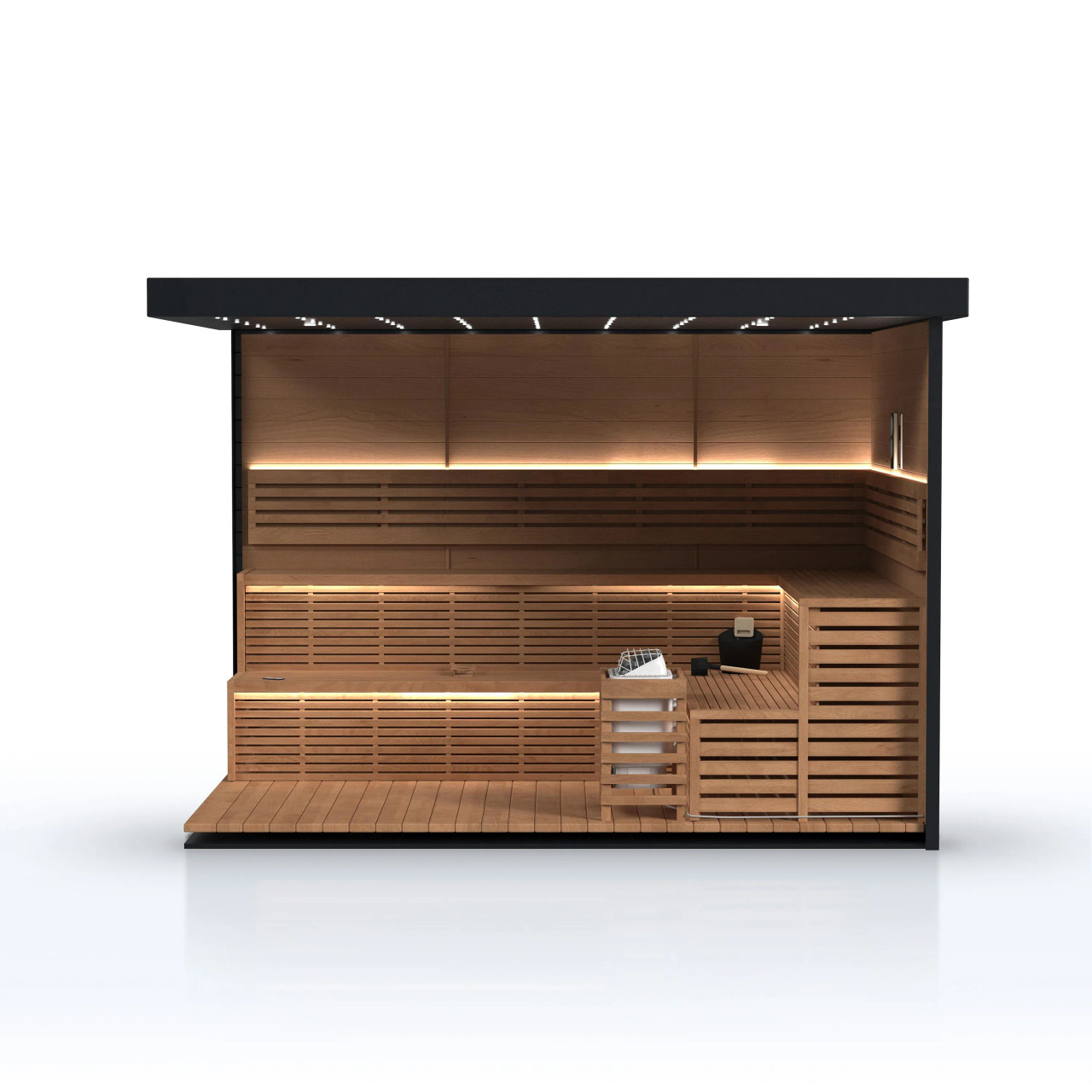 ■家庭用サウナ■ASEDEL/アセデール■TD-■低温サ■遠赤外線■ WW242 Camellia Red Cedar Outdoor Sauna – 7-8 People | ALEKO