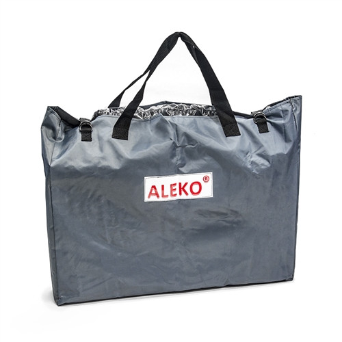 Aleko BSB420GV2-UNB Waterproof Seat Cushion with Spacious Under Seat Bag for Inflatable Boats Gray