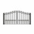 Steel Dual Swing Driveway Gate - LONDON Style - 12 x 6 Feet Steel Dual Swing Driveway Gate - LONDON Style - 12 x 6 Feet