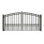 Steel Dual Swing Driveway Gate - PARIS Style - 12 x 6 Feet Steel Dual Swing Driveway Gate - PARIS Style - 12 x 6 Feet