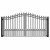 Steel Dual Swing Driveway Gate - PRAGUE Style - 12 x 6 Feet Steel Dual Swing Driveway Gate - PRAGUE Style - 12 x 6 Feet
