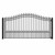 Steel Single Swing Driveway Gate - PRAGUE Style - 12 x 6 Feet Steel Single Swing Driveway Gate - PRAGUE Style - 12 x 6 Feet