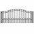 Steel Single Swing Driveway Gate - ST.LOUIS Style - 12 x 6 Feet Steel Single Swing Driveway Gate - ST.LOUIS Style - 12 x 6 Feet