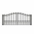 Steel Dual Swing Driveway Gate - LONDON Style - 14 x 6 Feet Steel Dual Swing Driveway Gate - LONDON Style - 14 x 6 Feet