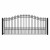 Steel Single Swing Driveway Gate - LONDON Style - 14 x 6 Feet Steel Single Swing Driveway Gate - LONDON Style - 14 x 6 Feet