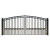 Steel Dual Swing Driveway Gate - PARIS Style - 14 x 6 Feet Steel Dual Swing Driveway Gate - PARIS Style - 14 x 6 Feet