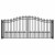 Steel Dual Swing Driveway Gate - PRAGUE Style - 14 x 6 Feet Steel Dual Swing Driveway Gate - PRAGUE Style - 14 x 6 Feet