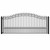 Steel Single Swing Driveway Gate - ST.LOUIS Style - 14 x 6 Feet Steel Single Swing Driveway Gate - ST.LOUIS Style - 14 x 6 Feet
