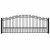 Steel Single Swing Driveway Gate - LONDON Style - 16 x 6 Feet Steel Single Swing Driveway Gate - LONDON Style - 16 x 6 Feet