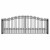 Steel Dual Swing Driveway Gate - PRAGUE Style - 16 x 6 Feet Steel Dual Swing Driveway Gate - PRAGUE Style - 16 x 6 Feet