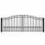 Steel Dual Swing Driveway Gate - ST.LOUIS Style - 16 x 6 Feet
