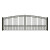 Steel Dual Swing Driveway Gate - PARIS Style - 18 x 6 Feet Steel Dual Swing Driveway Gate - PARIS Style - 18 x 6 Feet