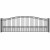 Steel Single Swing Driveway Gate - PARIS Style - 18 x 6 Feet