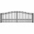 Steel Dual Swing Driveway Gate - PRAGUE Style - 18 x 6 Feet Steel Dual Swing Driveway Gate - PRAGUE Style - 18 x 6 Feet