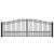 Steel Dual Swing Driveway Gate - ST.LOUIS Style - 18 x 6 Feet