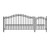 Steel Single Swing Driveway Gate - LONDON Style - 12 ft with Pedestrian Gate - 5 ft Steel Single Swing Driveway Gate - LONDON Style - 12 ft with Pedestrian Gate - 5 ft