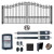 Automated Steel Dual Swing Driveway Gate and Gate Opener Complete Kit – LONDON Style – 12 x 6 Feet - ETL Listed
