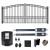 Automated Steel Dual Swing Driveway Gate and Gate Opener Complete Kit – PARIS Style – 18 x 6 Feet