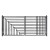 Steel Dual Swing Driveway Gate - Kyiv Style - 12 x 6 Feet Steel Dual Swing Driveway Gate - Kyiv Style - 12 x 6 Feet