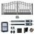 Automated Steel Dual Swing Driveway Gate and Gate Opener Complete Kit – ETL Listed - Venice Style – 12 x 6 Feet