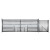 Steel Dual Swing Driveway Gate with Pedestrian Gate – Florence Style - 18 ft.