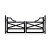 Texas Farm Style Driveway Gate – Dual Swing – 12’ x 5’ Texas Farm Style Driveway Gate – Dual Swing – 12’ x 5’