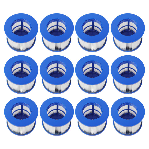 Water Filter Cartridge for Inflatable Hot Tub Spa - Blue - Lot of 12