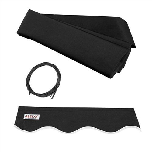 アルコブランケット Retractable Awning Fabric Replacement - 20x10 Feet - Black - ALEKO