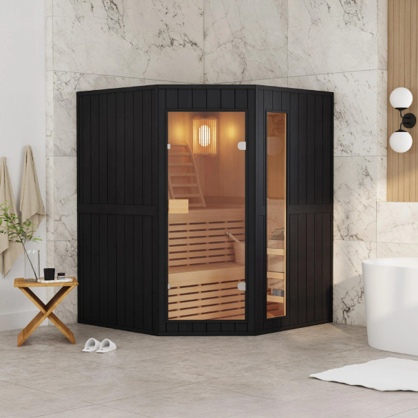 Canadian Hemlock Traditional Indoor Sauna – 3-4 Person | ALEKO