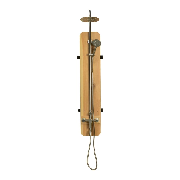 Meridian Rinse Outdoor Wall Shower – Polished Finish