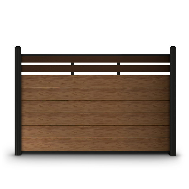6’ x 4’ Composite Semi-Private Fence - Brown