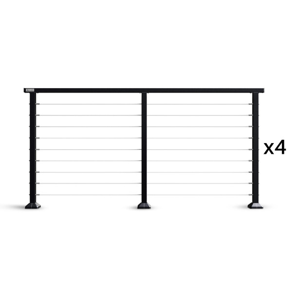 4-Pack Cable Railing Kit - 6 x 3 ft. Sections - 24 ft. Total