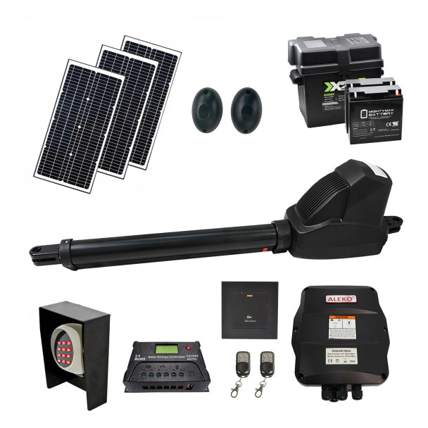 Single Swing Gate Operator - AS600 AC/DC - Solar Kit 60W