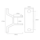 Wall Bracket for Retractable and Motorized Half Cassette Awnings - Dark Gray